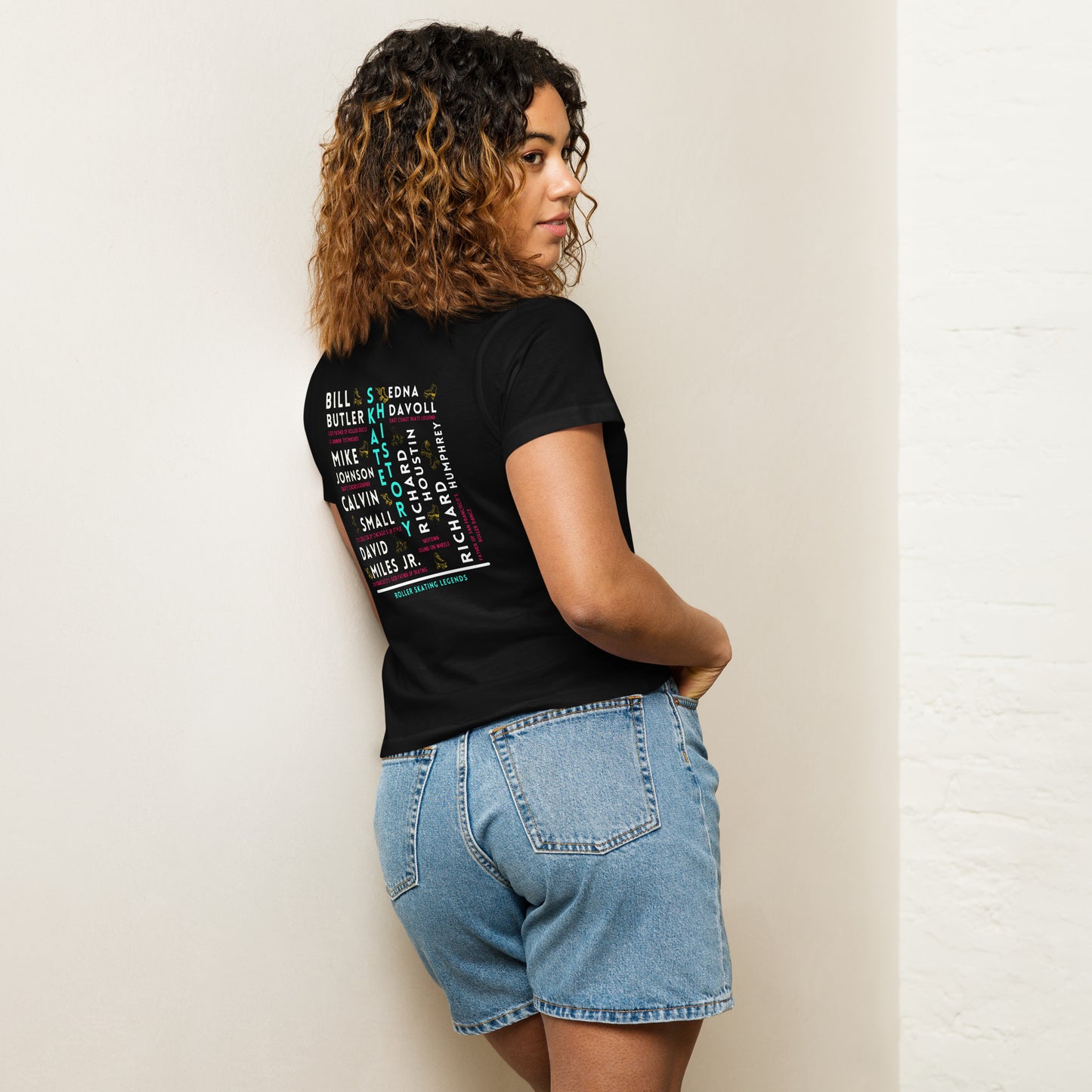 Skate Legends Women's High Waisted Special Edition Tee -  White  Frame