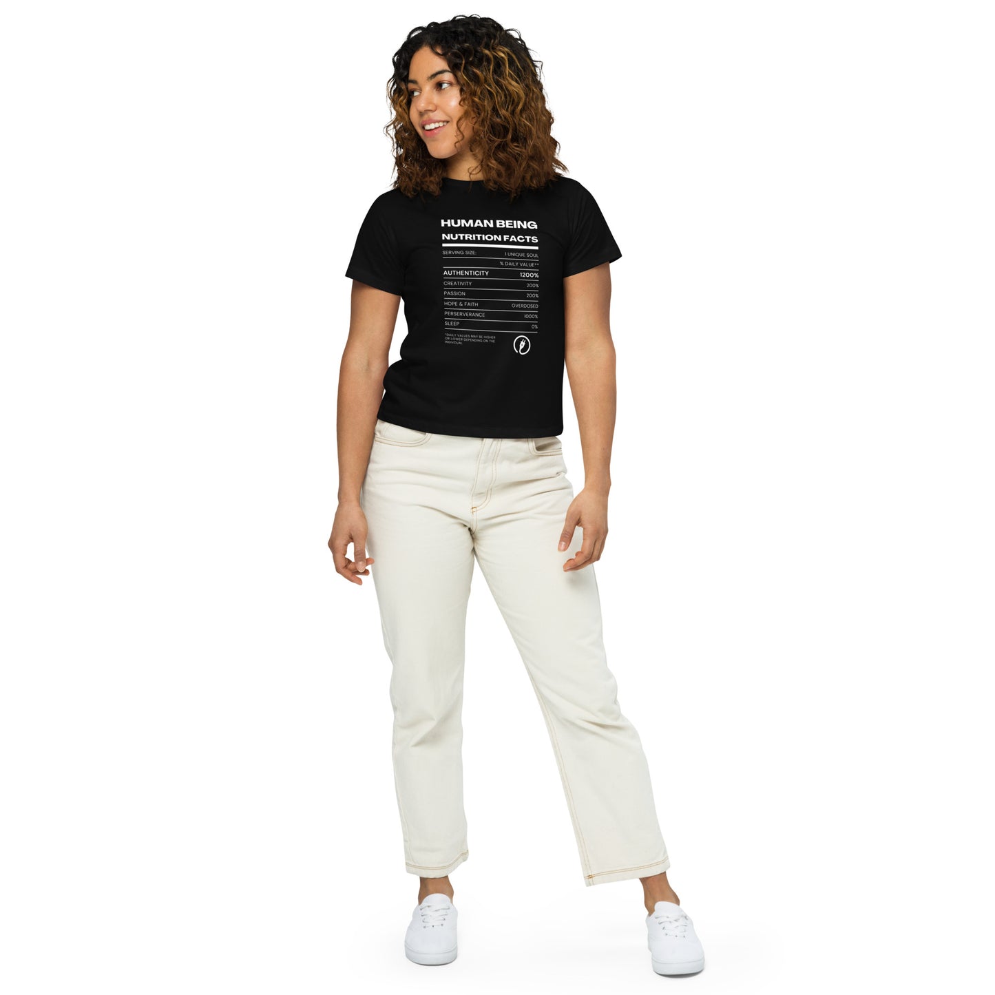 Human Being Nutrition Facts - Women’s High-waisted Tee