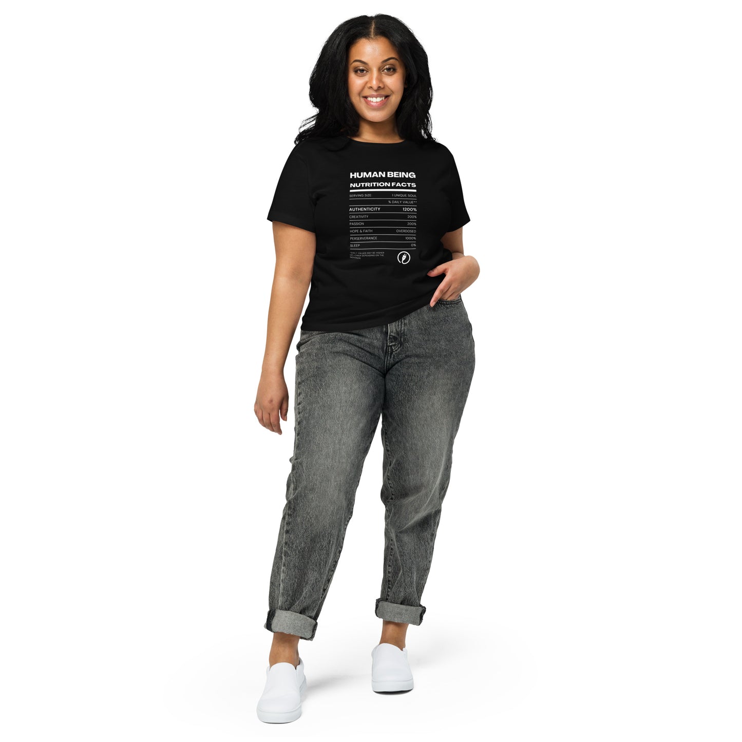 Human Being Nutrition Facts - Women’s High-waisted Tee