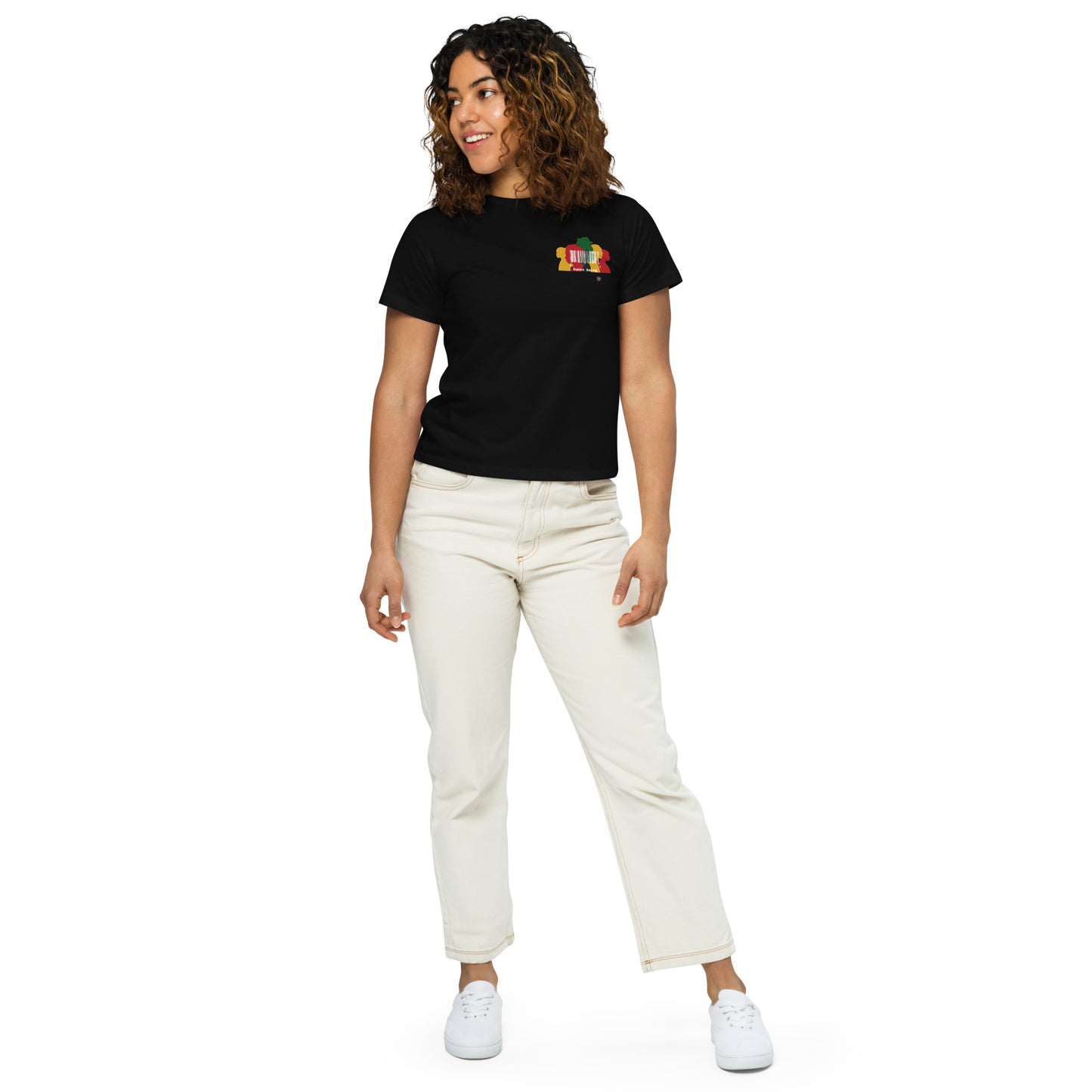 Human Being UPC Code - Silhouette High Waisted Women's Tee