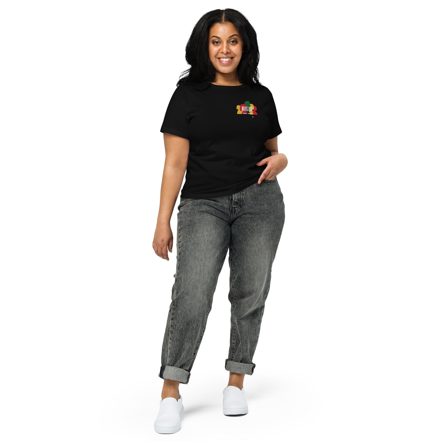 Human Being UPC Code - Silhouette High Waisted Women's Tee