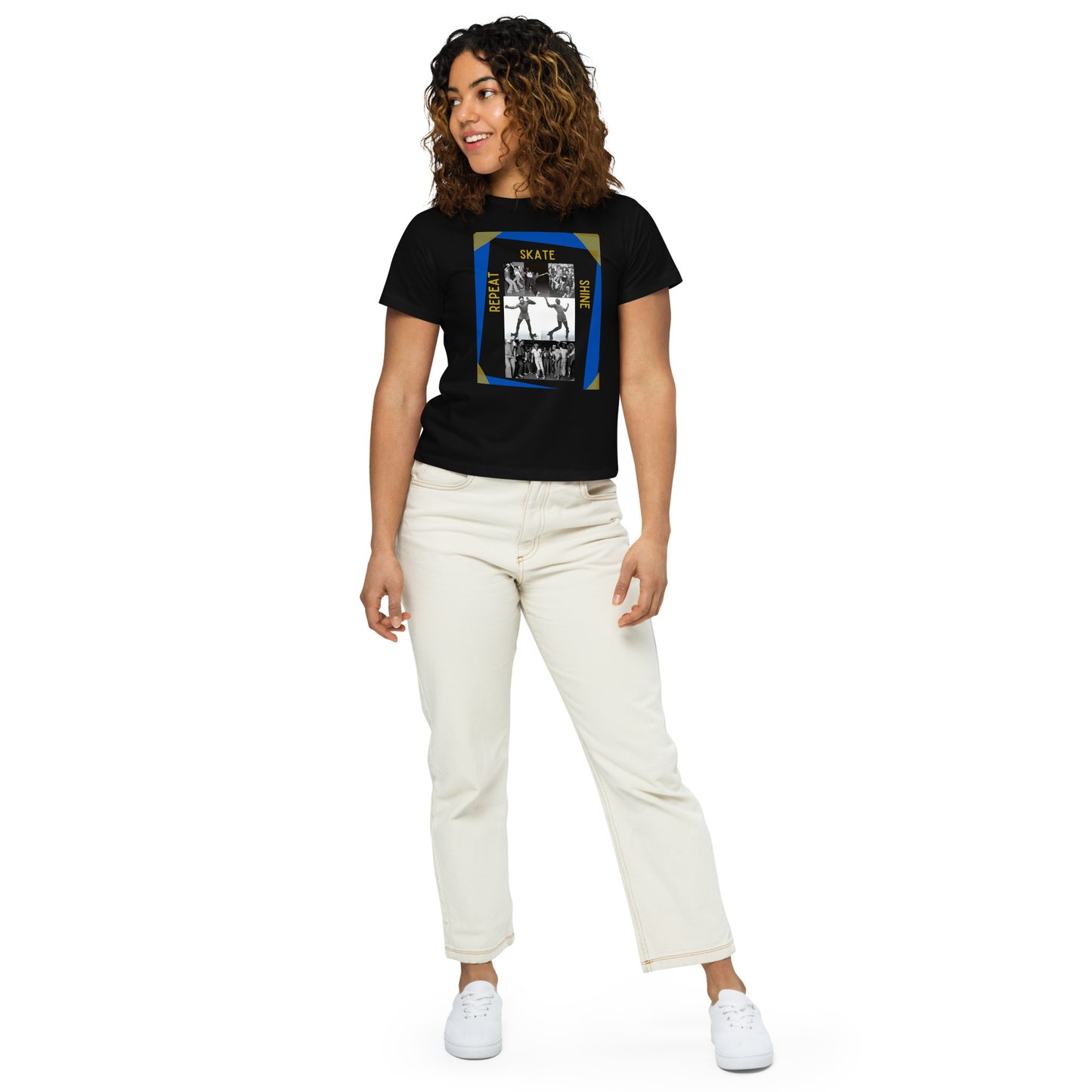 Skate Legends Women's High Waisted Special Edition Tee -  - Blue Frame