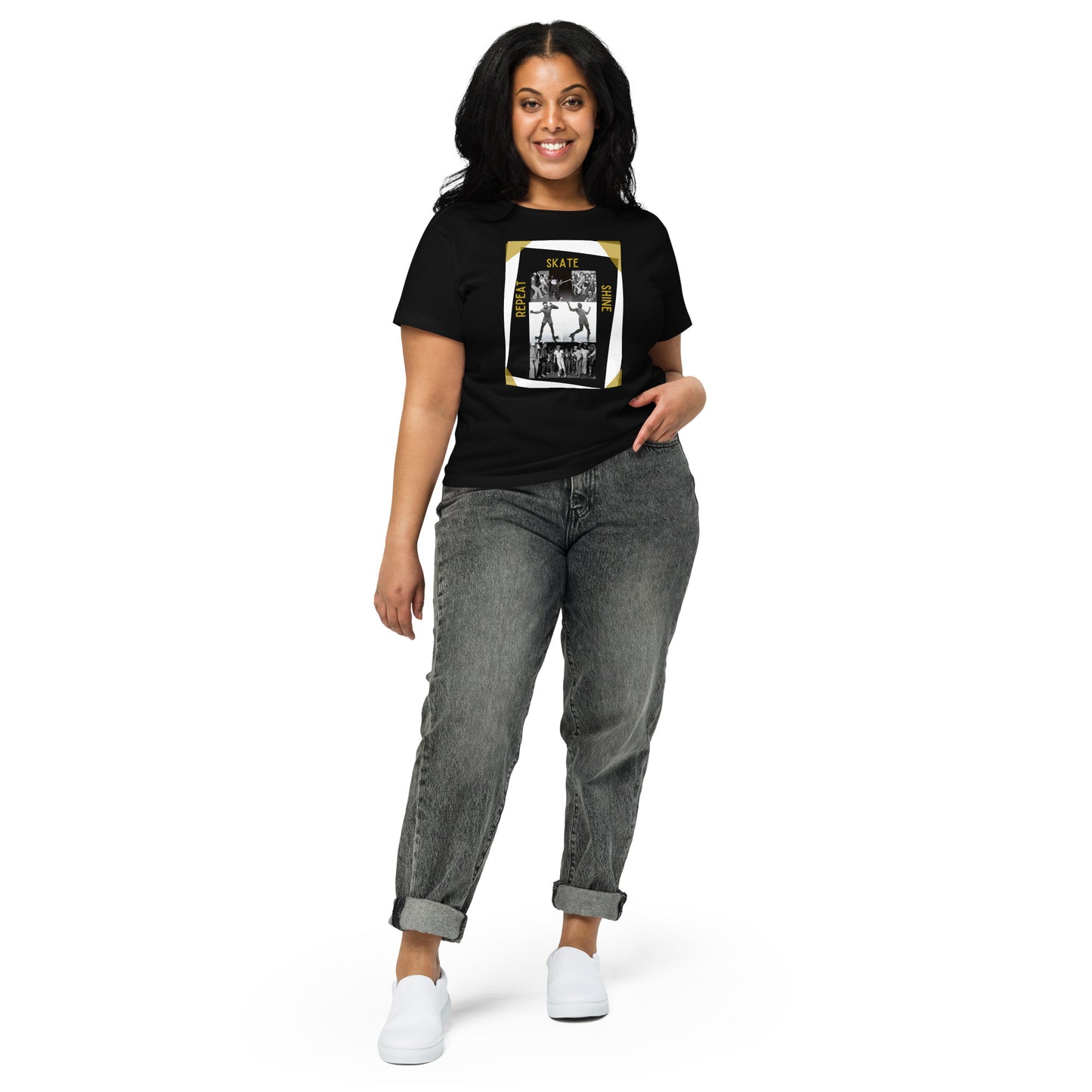 Skate Legends Women's High Waisted Special Edition Tee -  White  Frame