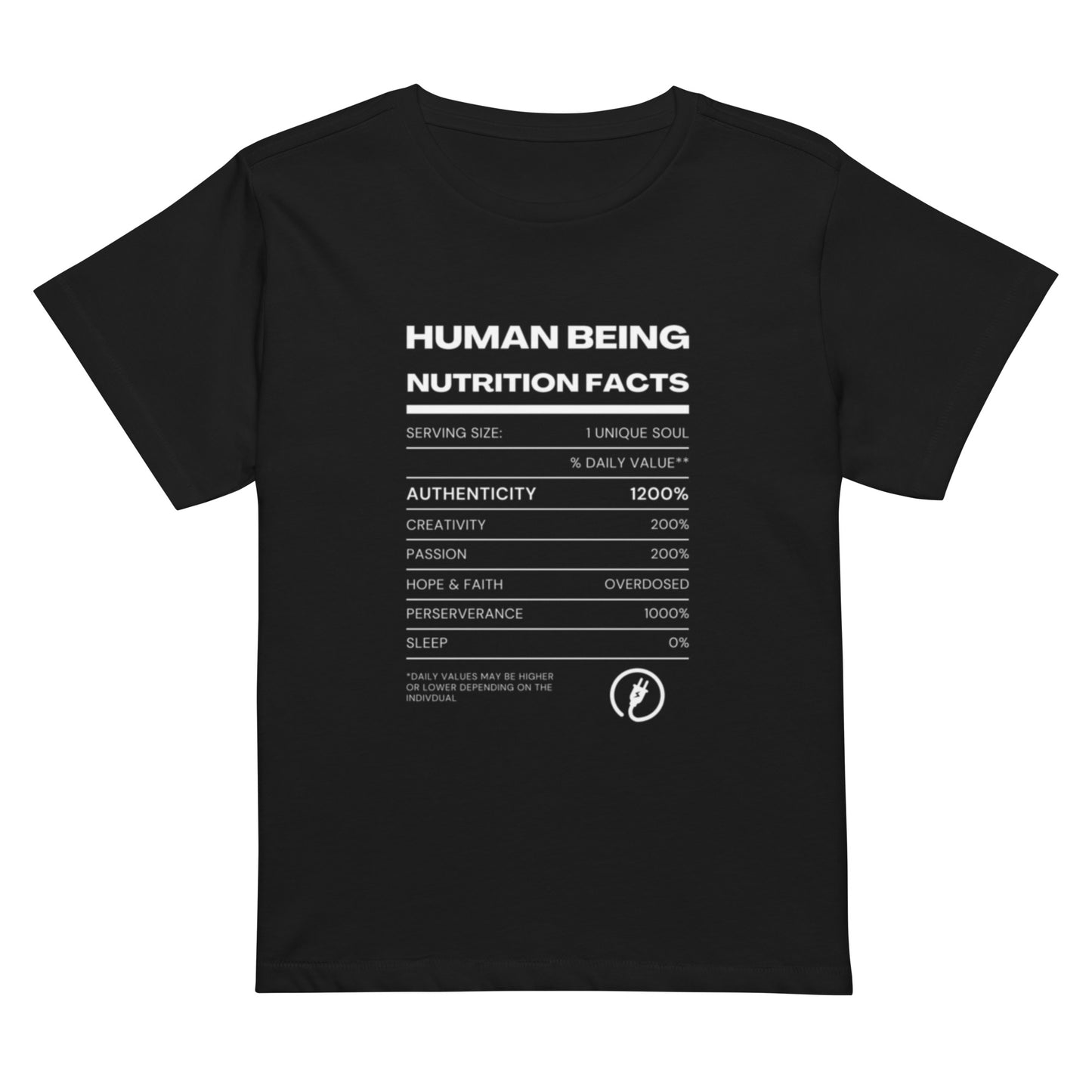 Human Being Nutrition Facts - Women’s High-waisted Tee