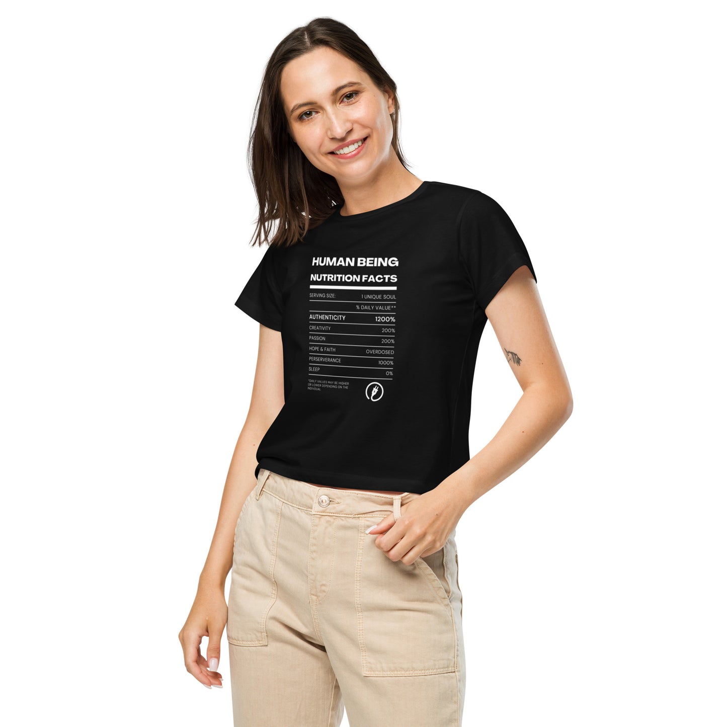 Human Being Nutrition Facts - Women’s High-waisted Tee