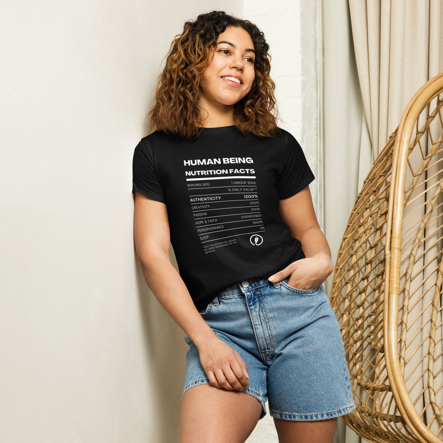 Human Being Nutrition Facts - Women’s High-waisted Tee