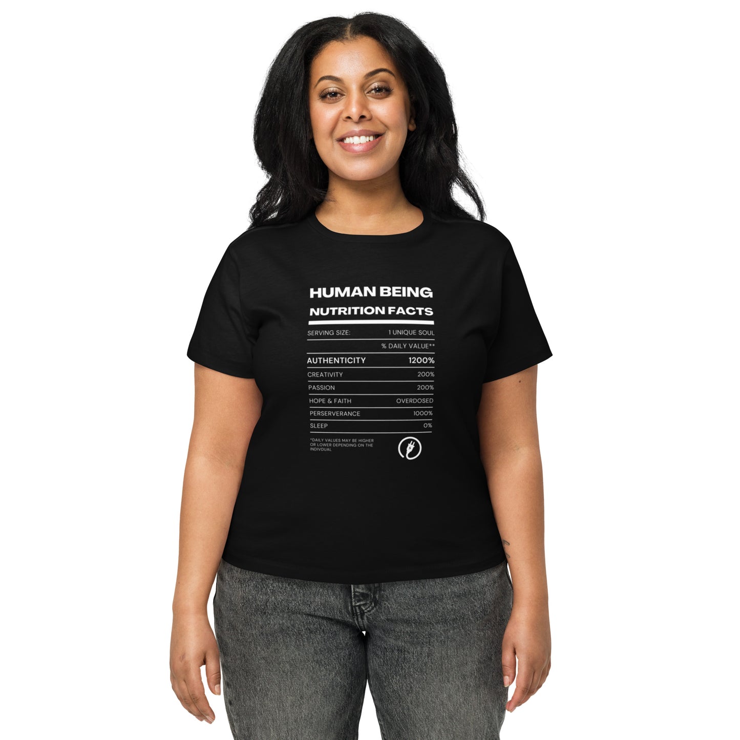 Human Being Nutrition Facts - Women’s High-waisted Tee