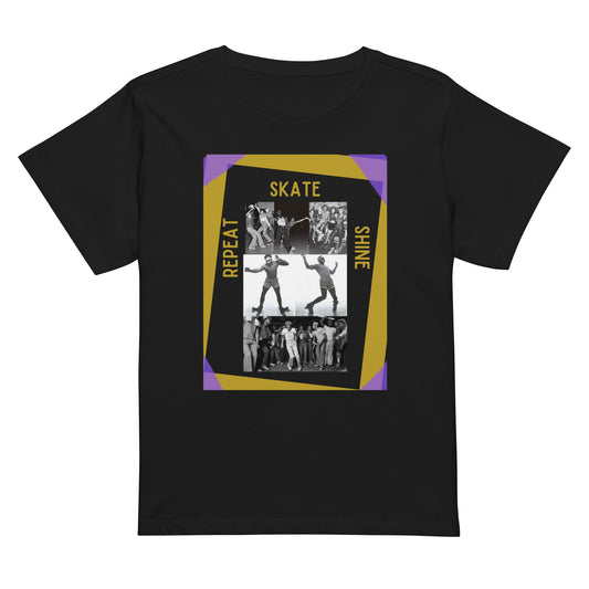 Skate Legends -  Women's High Waisted Special Edition Tee - Purple Frame