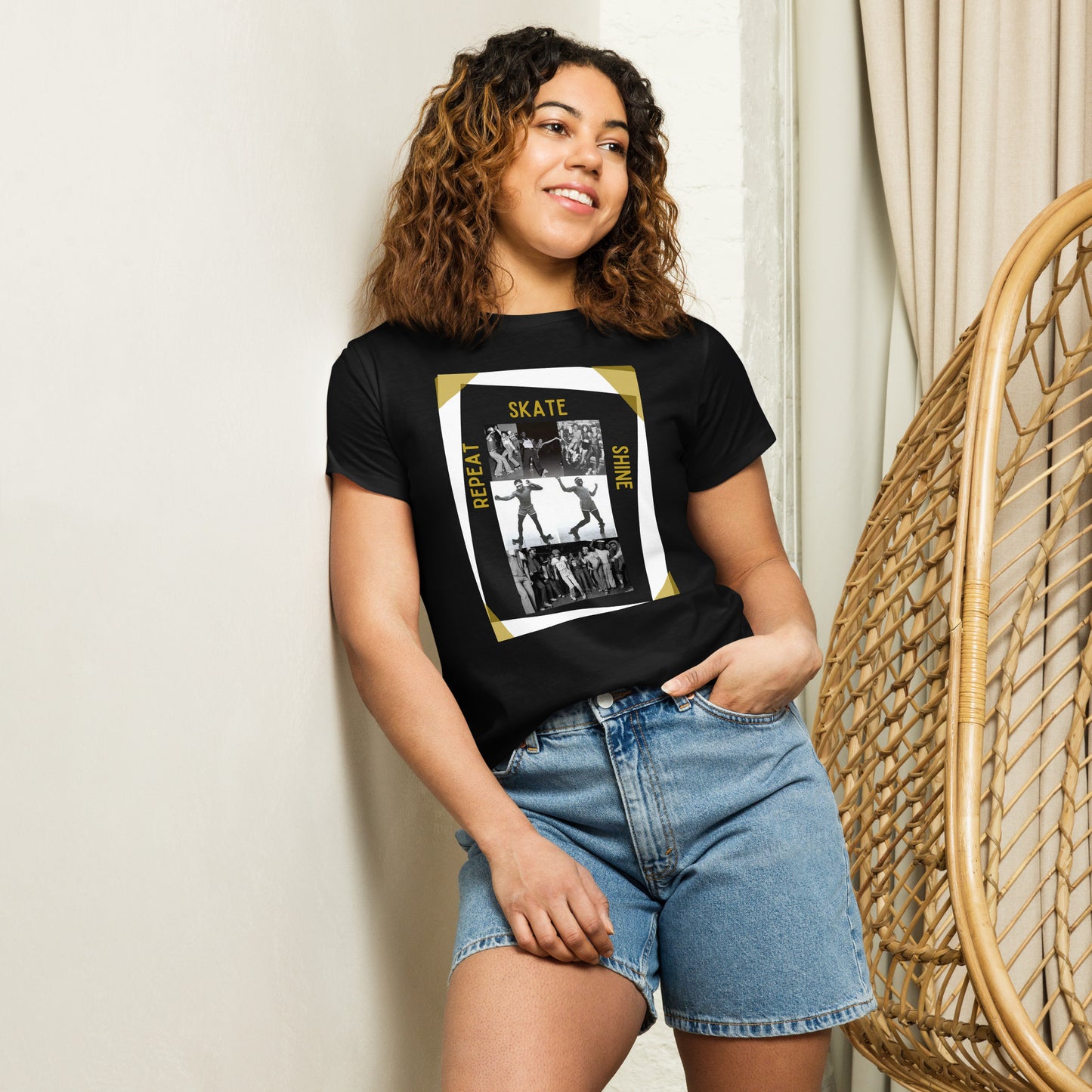 Skate Legends Women's High Waisted Special Edition Tee -  White  Frame