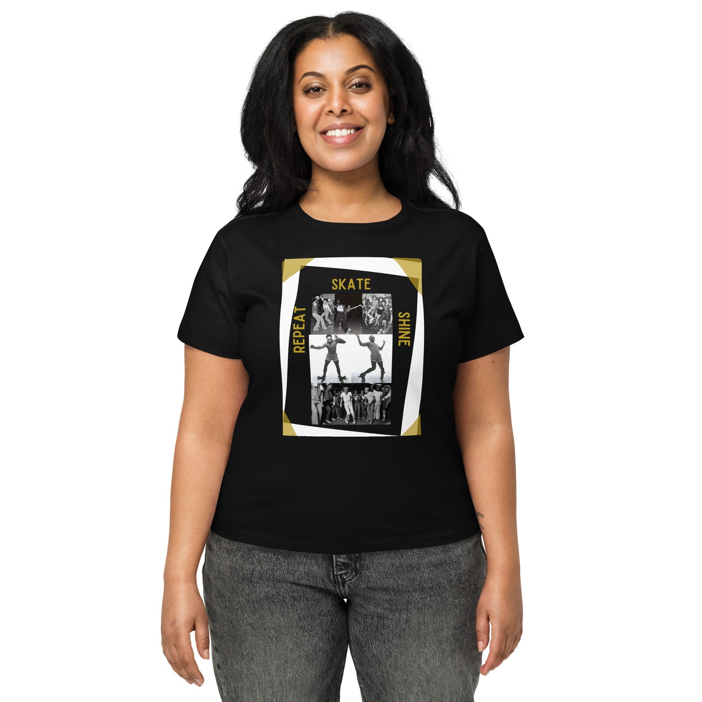 Skate Legends Women's High Waisted Special Edition Tee -  White  Frame