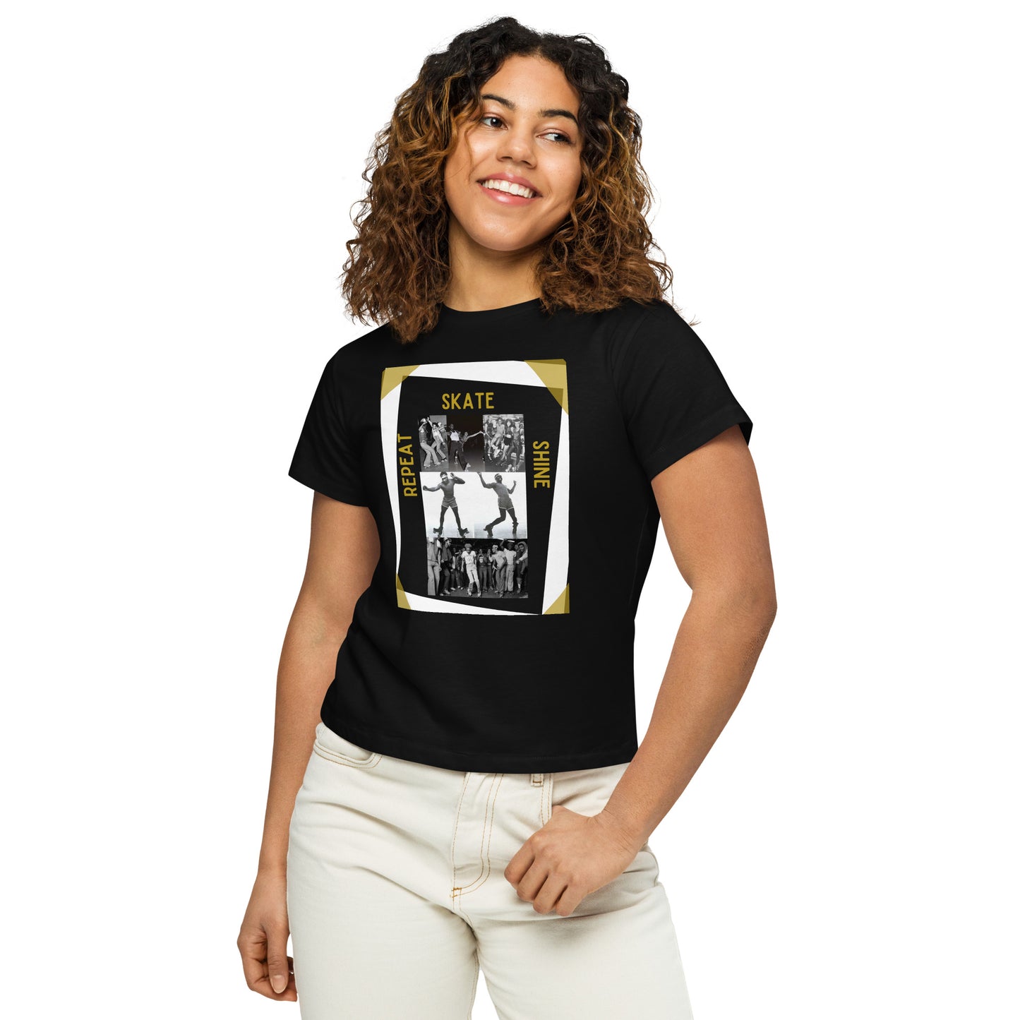 Skate Legends Women's High Waisted Special Edition Tee -  White  Frame