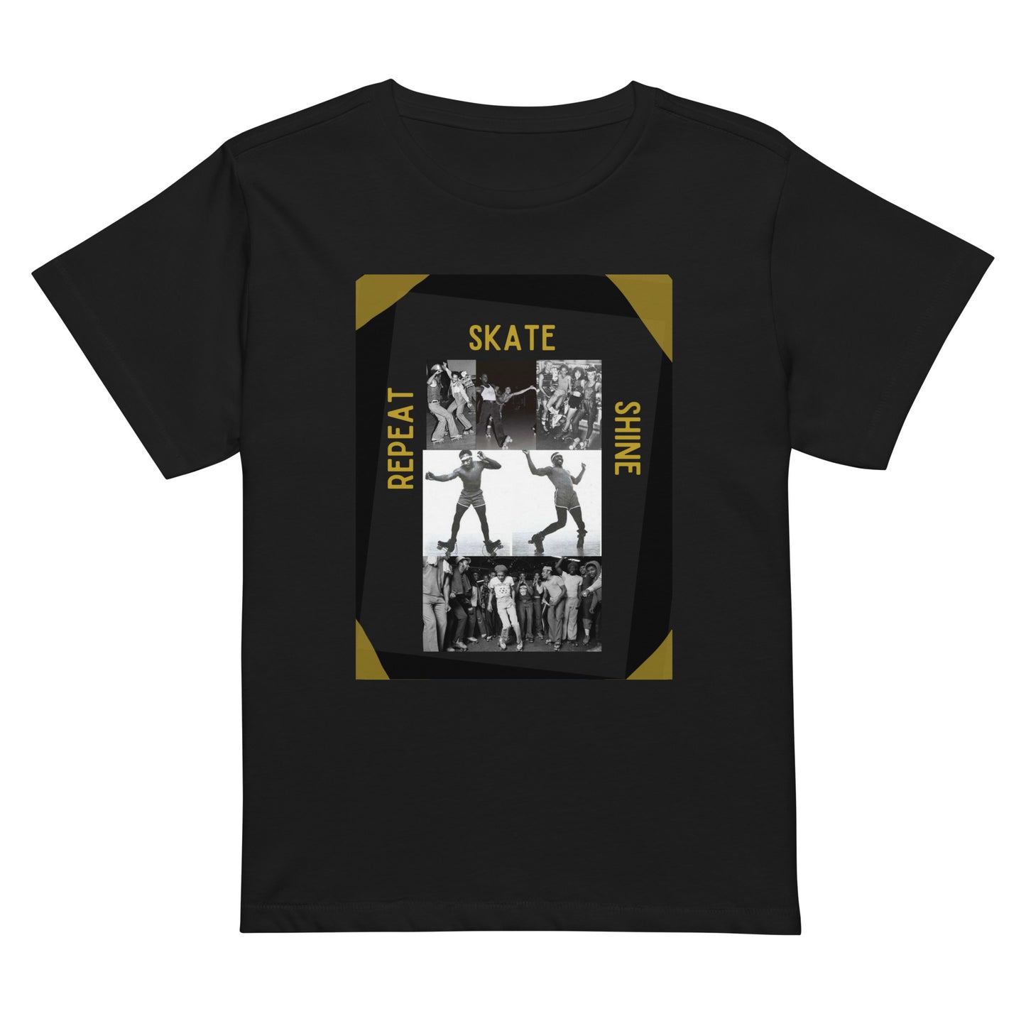 Skate Legends  Women's High Waisted Special Edition Tee- Blk Frame