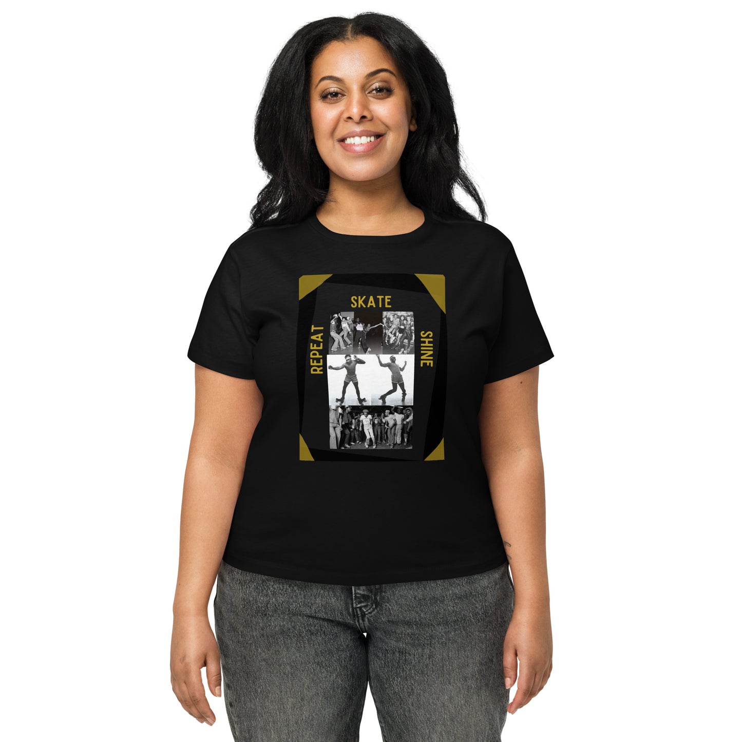 Skate Legends  Women's High Waisted Special Edition Tee- Blk Frame