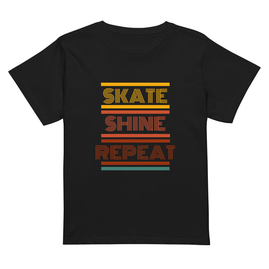 Skate Shine Repeat Women’s high-waisted T-shirt