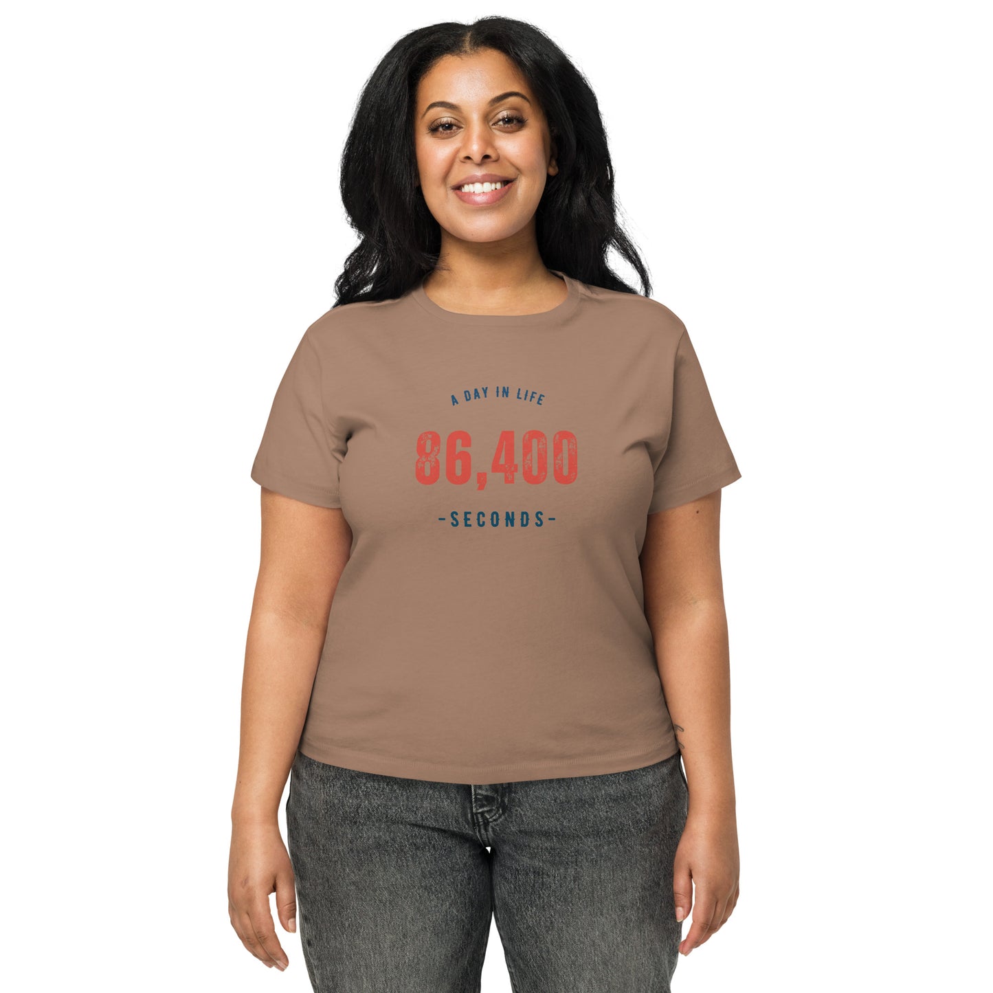 86,400 Women's High Waisted Earth Tone Tee