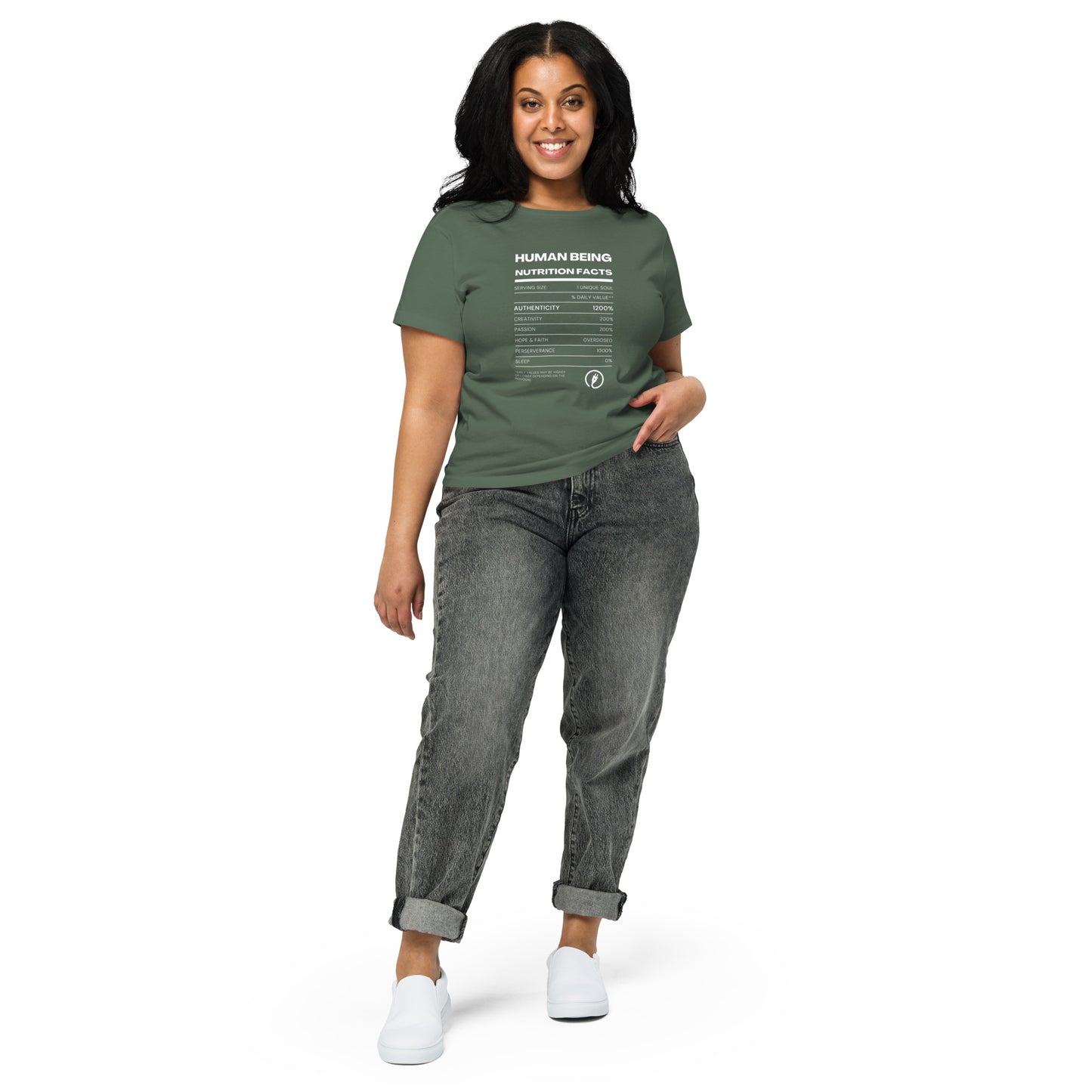 Human Being Nutrition Facts - Women’s High-waisted Tee