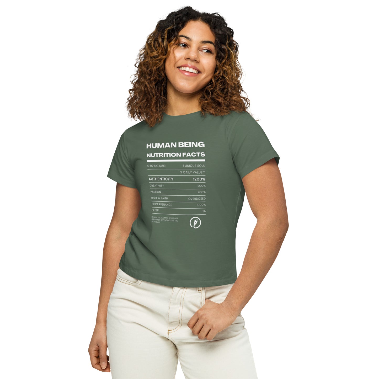 Human Being Nutrition Facts - Women’s High-waisted Tee