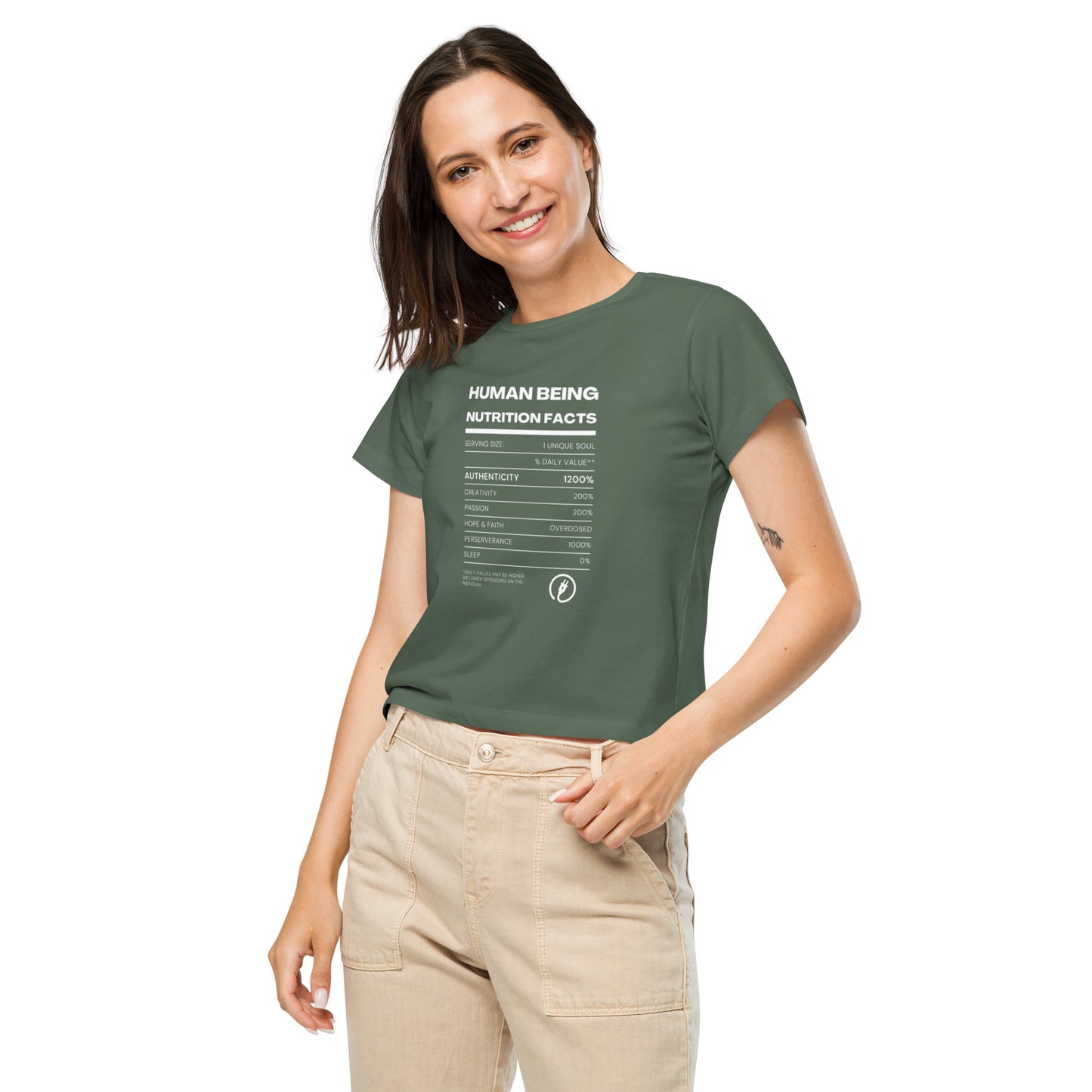 Human Being Nutrition Facts - Women’s High-waisted Tee