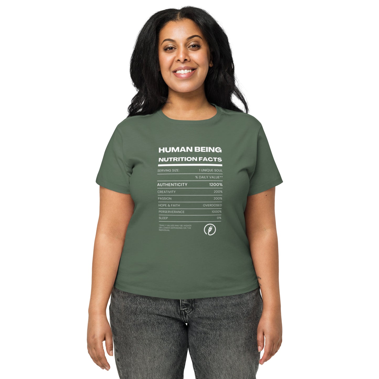 Human Being Nutrition Facts - Women’s High-waisted Tee