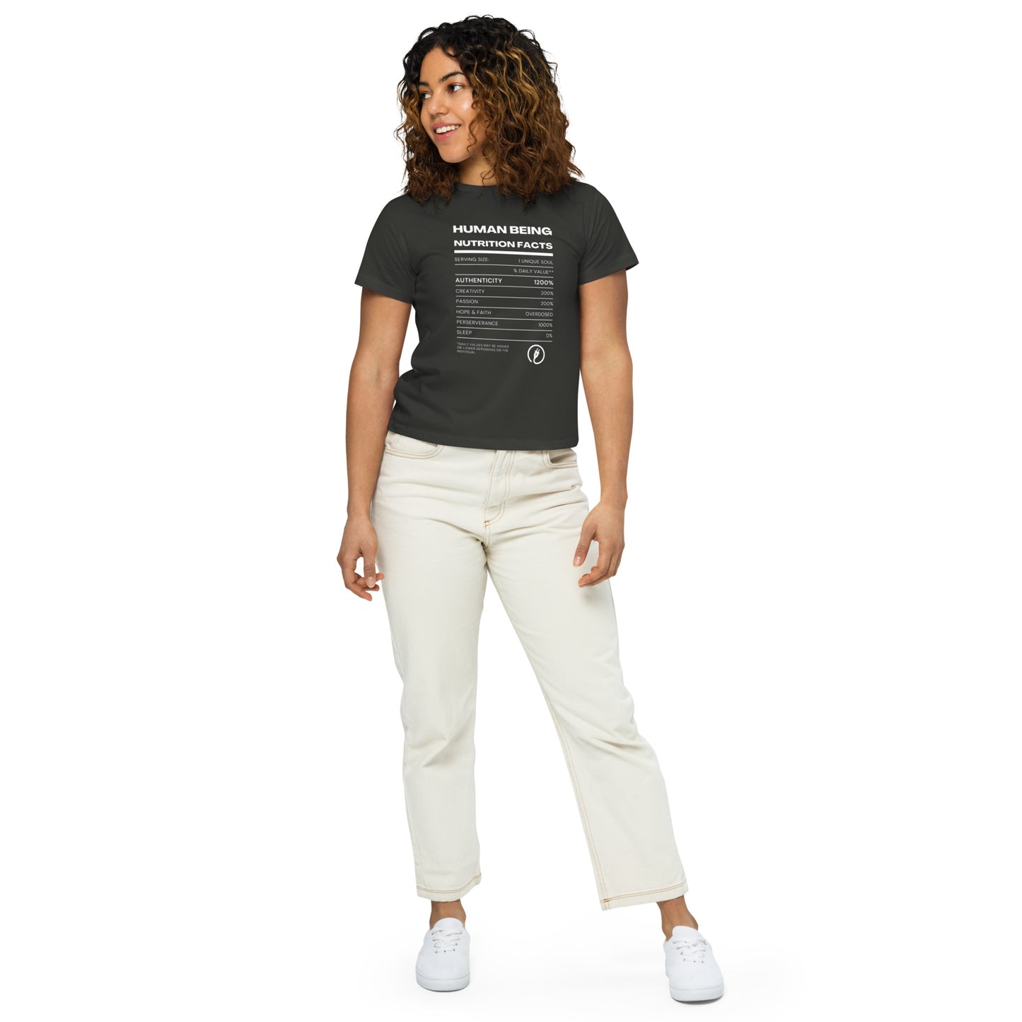 Human Being Nutrition Facts - Women’s High-waisted Tee