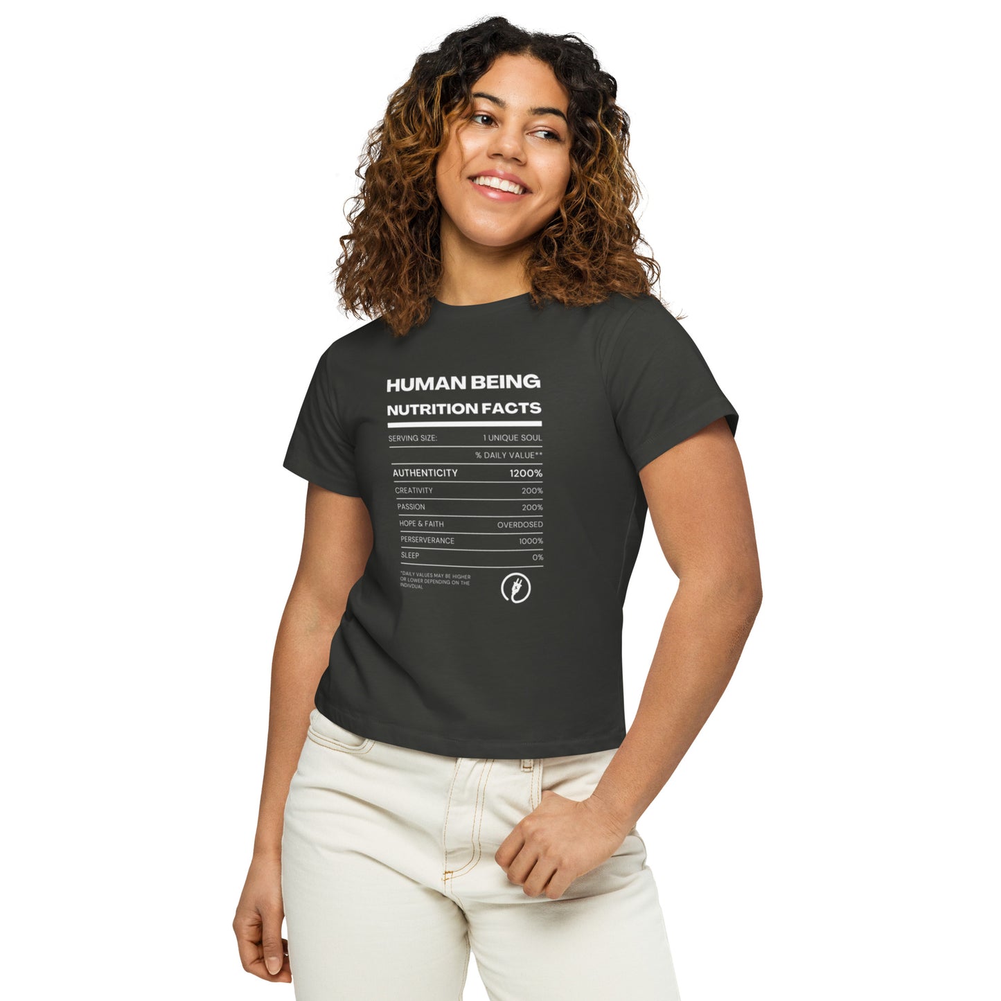 Human Being Nutrition Facts - Women’s High-waisted Tee