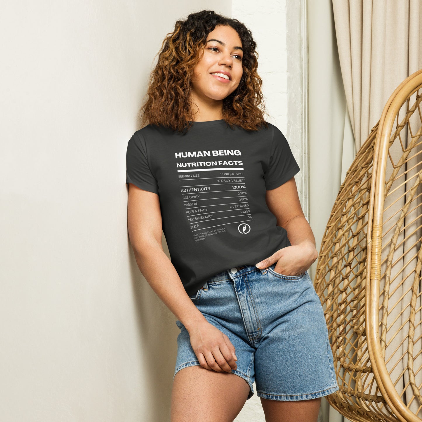 Human Being Nutrition Facts - Women’s High-waisted Tee