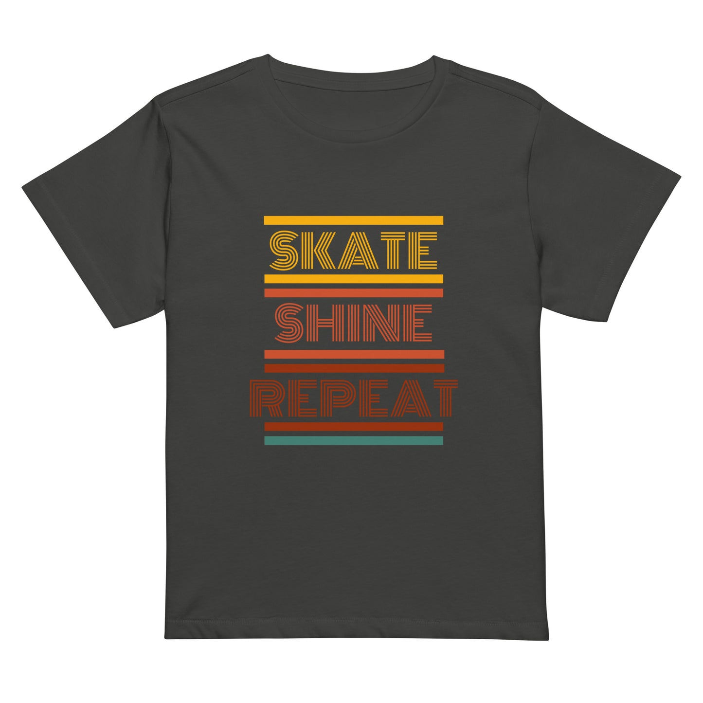 Skate Shine Repeat Women’s high-waisted T-shirt