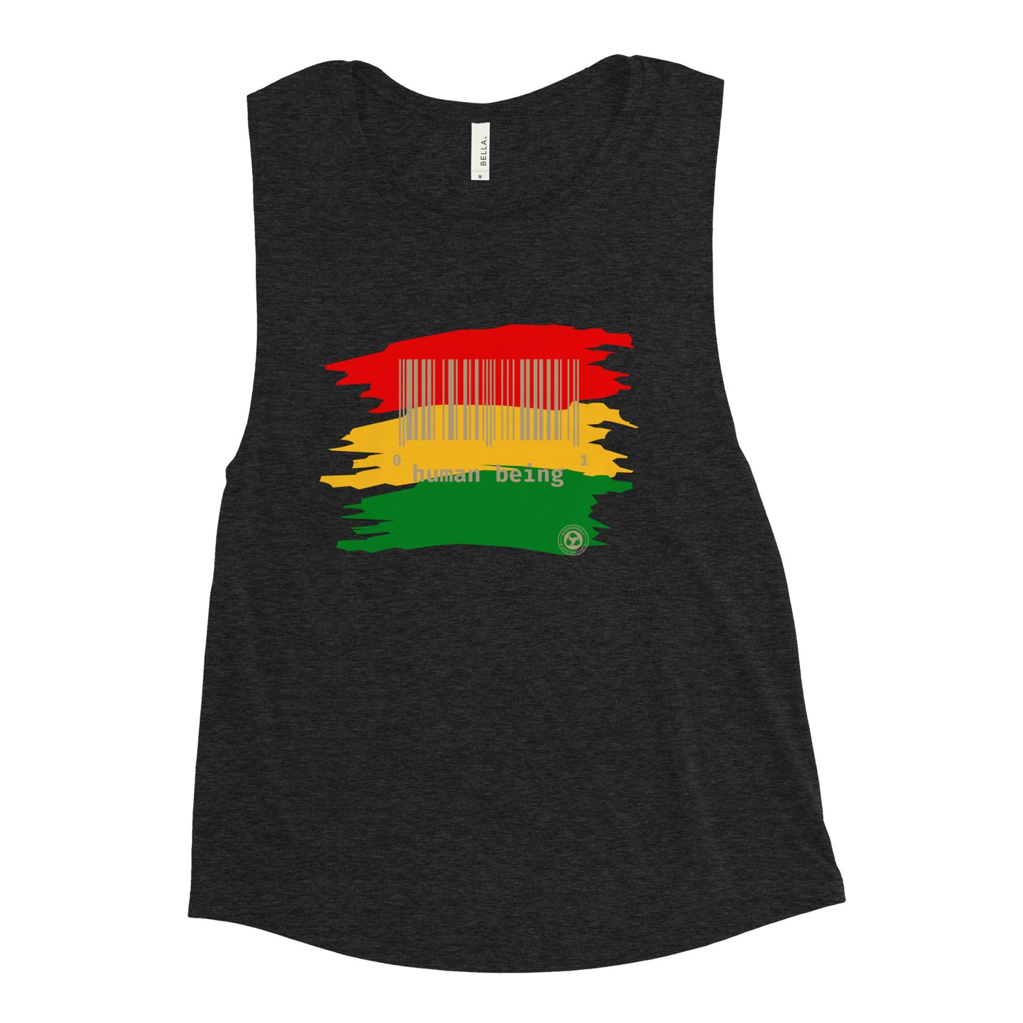 Human Collective Women's Muscle Tank - Red Stripe