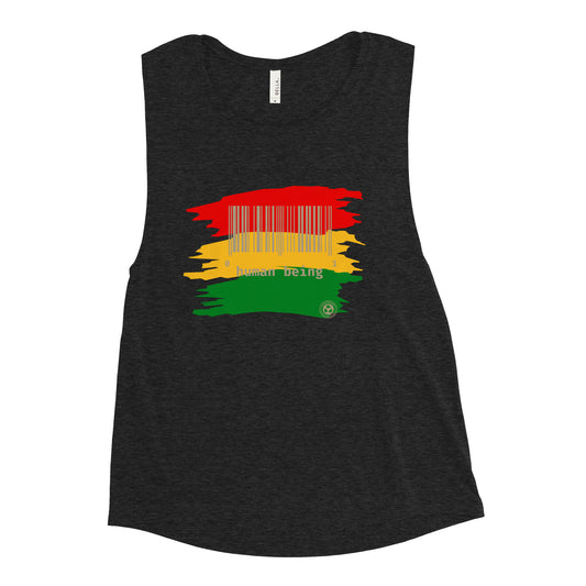 Human Collective Women's Muscle Tank - Red Stripe