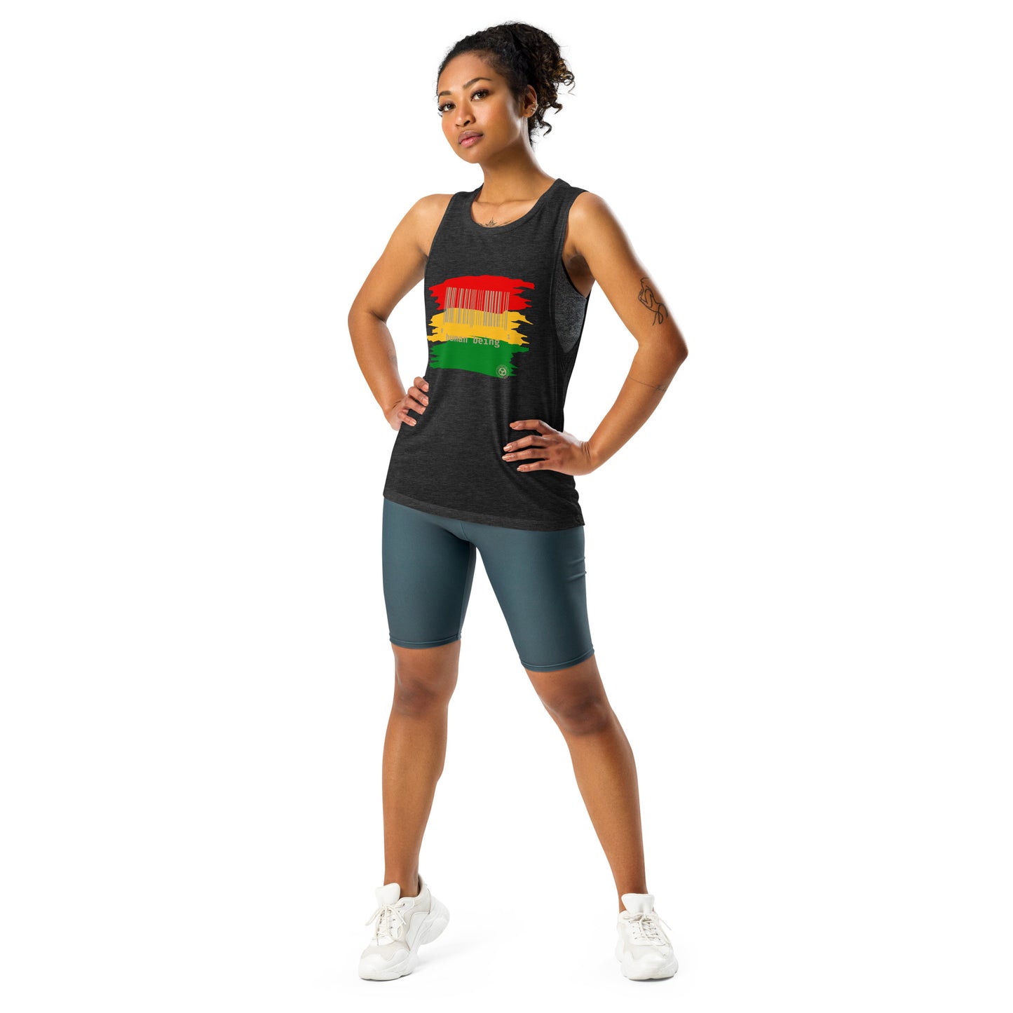 Human Collective Women's Muscle Tank - Red Stripe