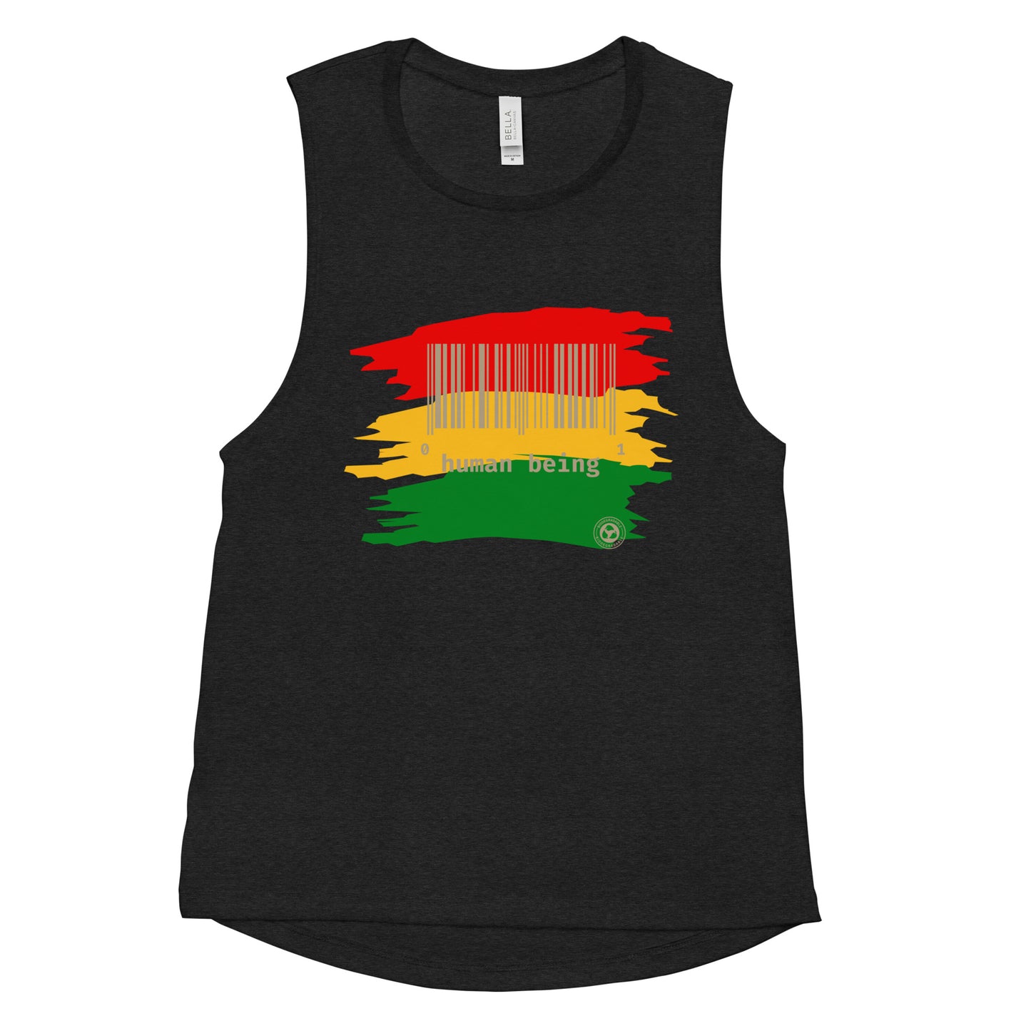 Human Collective Women's Muscle Tank - Red Stripe