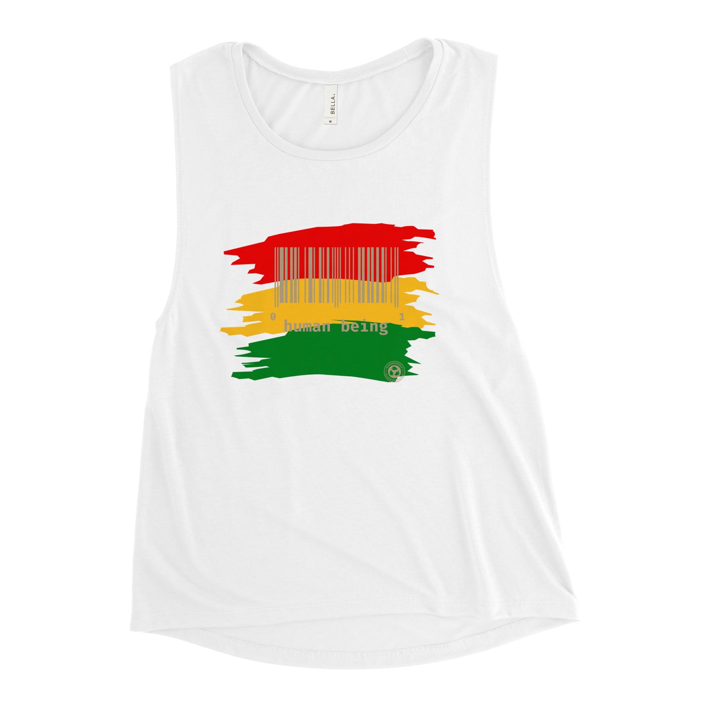 Human Collective Women's Muscle Tank - Red Stripe