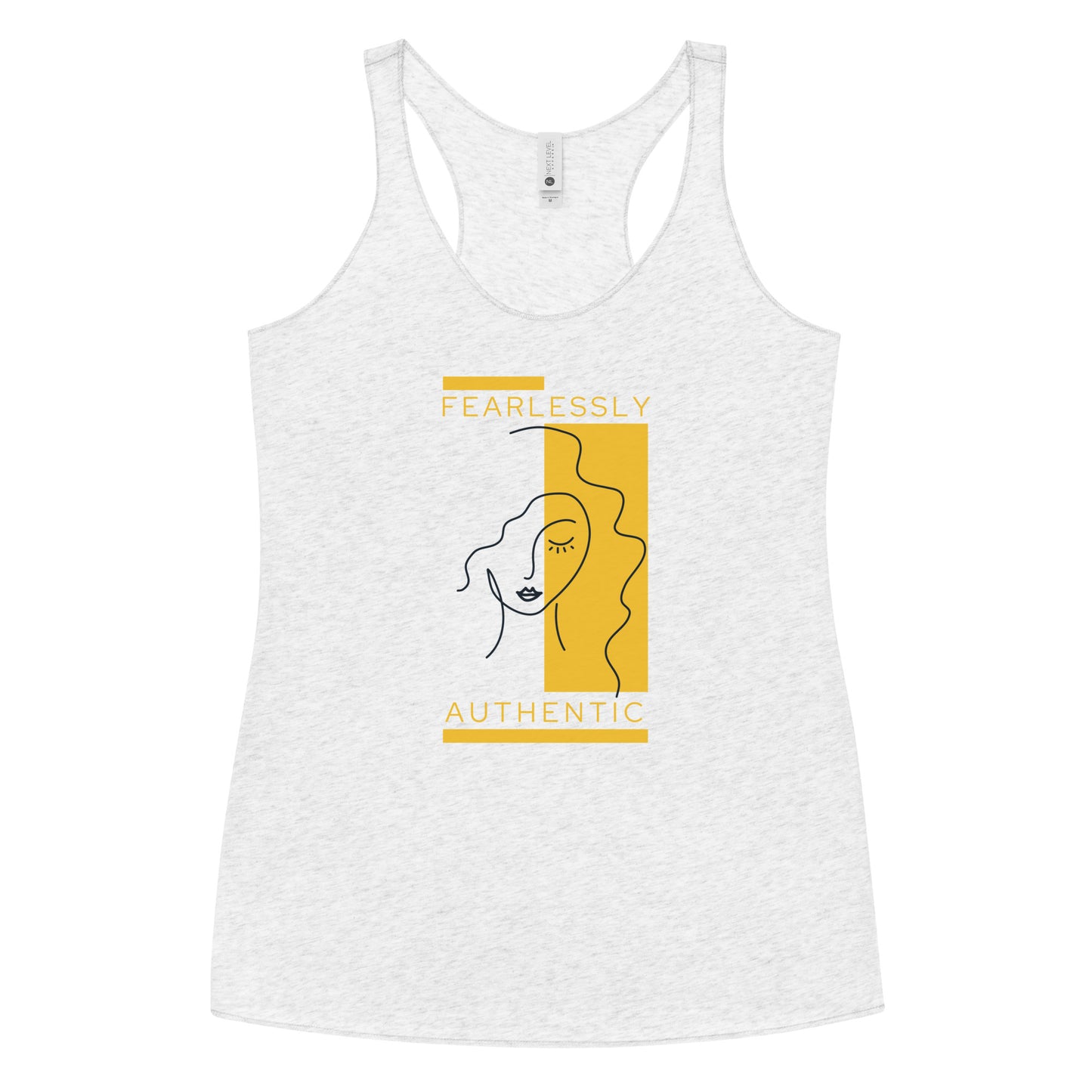 Fearlessly Authentic Women's Racerback Tank -Yellow