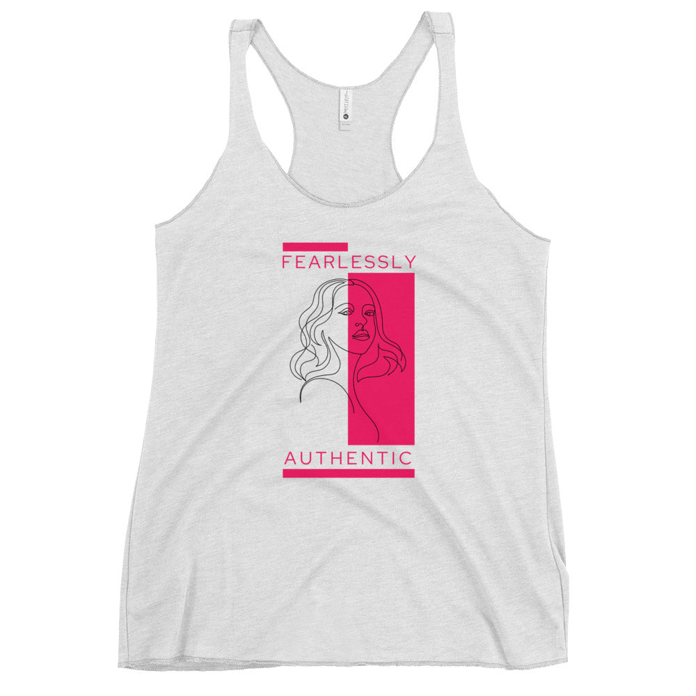 Fearlessly Authentic Women's Racerback Tank - Pink