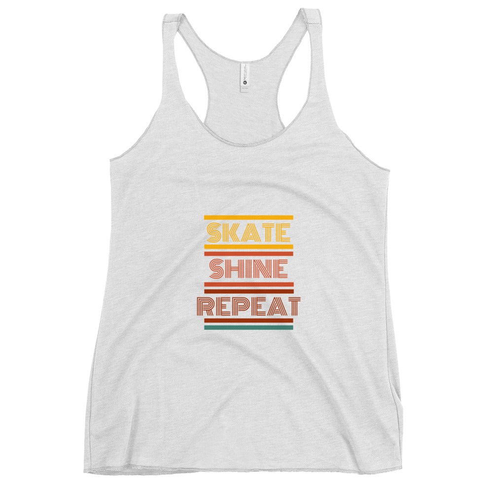 Skate Shine Repeat Women's Racerback Tank