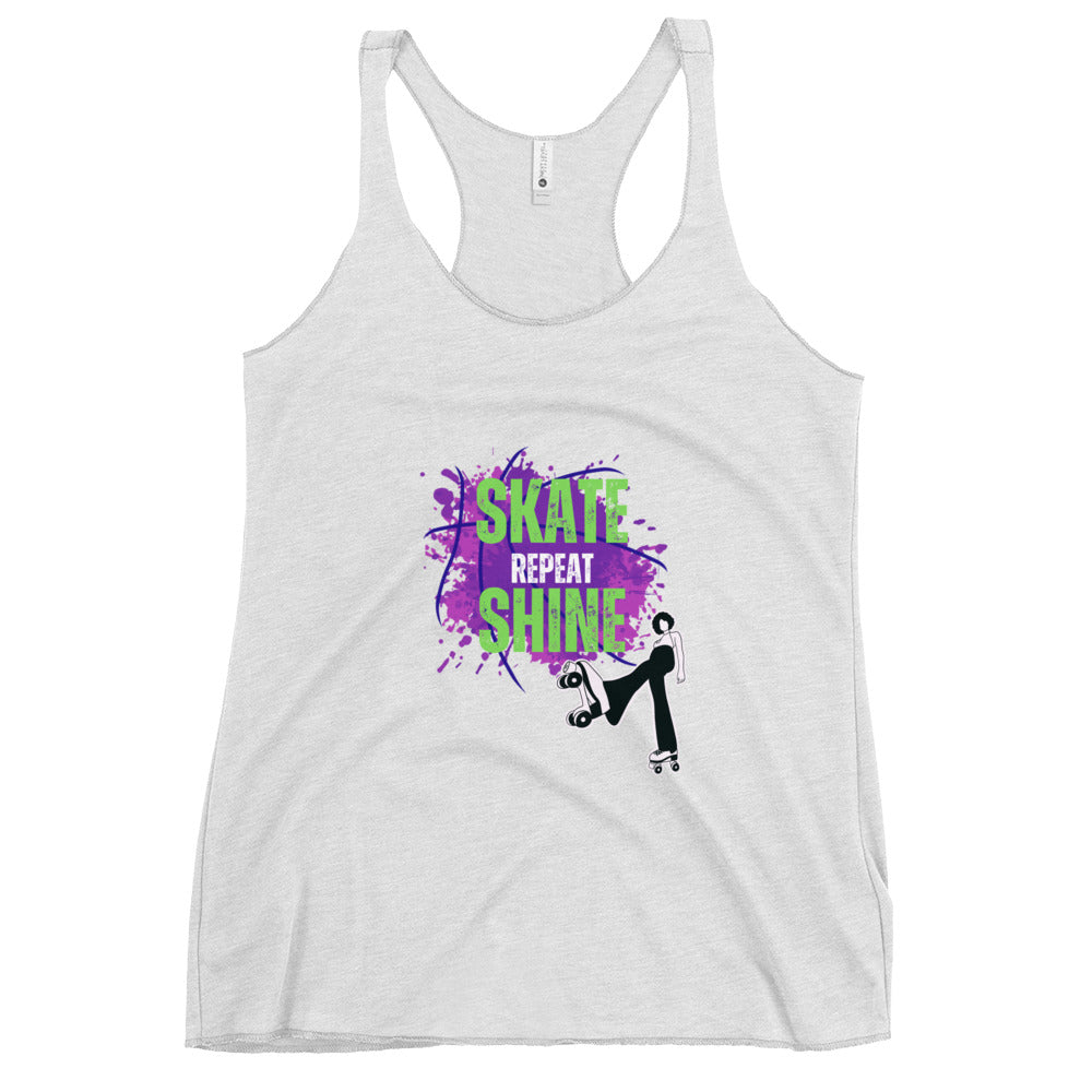 Skate Shine Repeat 'Skater' Women's Racerback Tank