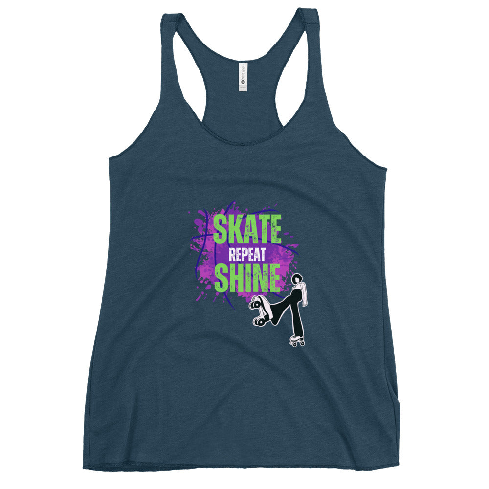 Skate Shine Repeat 'Skater' Women's Racerback Tank