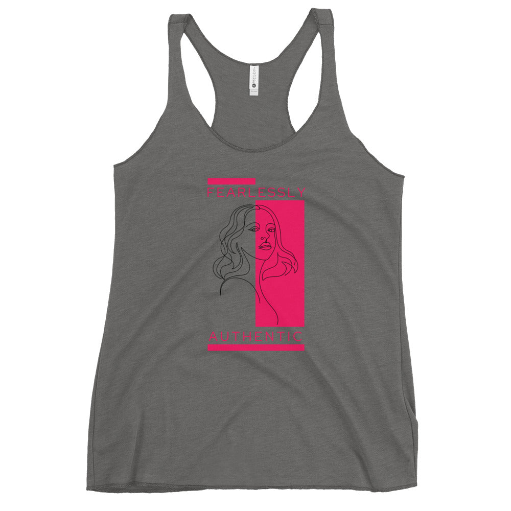 Fearlessly Authentic Women's Racerback Tank - Pink