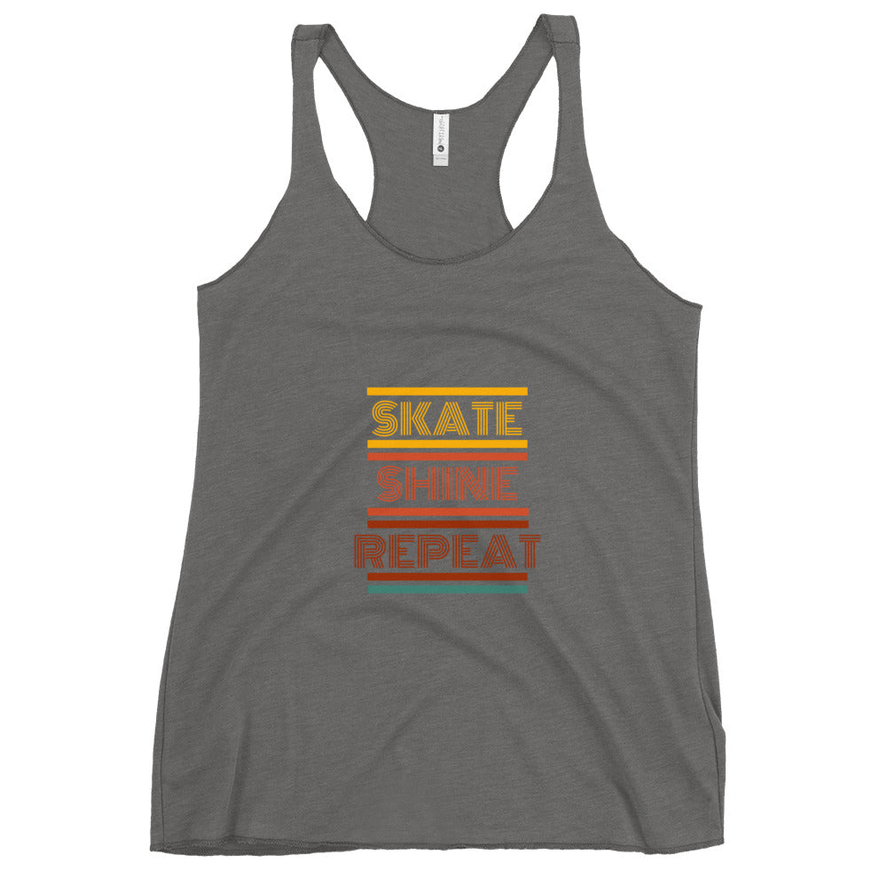 Skate Shine Repeat Women's Racerback Tank