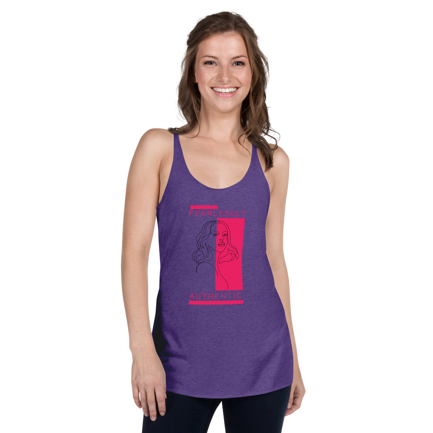 Fearlessly Authentic Women's Racerback Tank - Pink