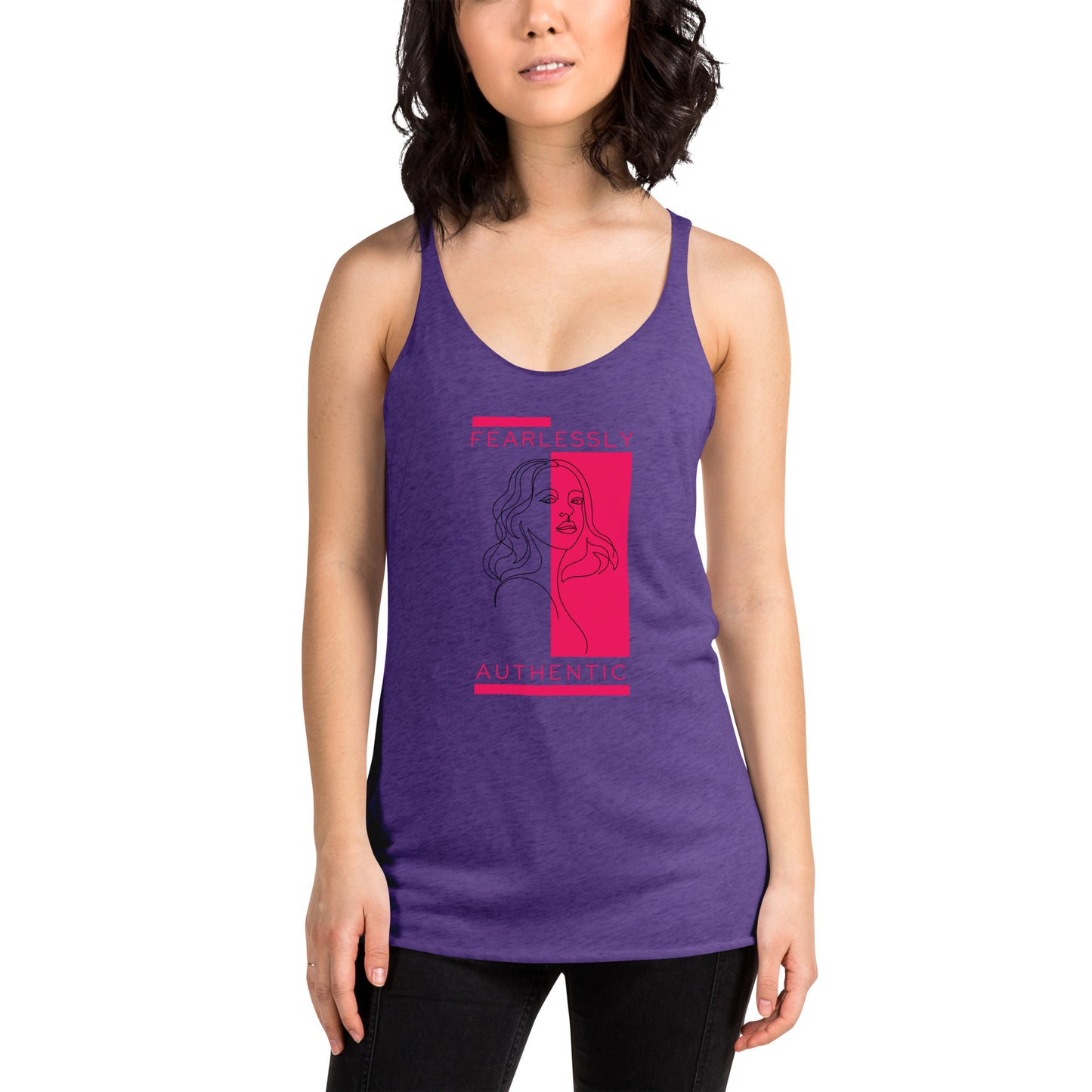 Fearlessly Authentic Women's Racerback Tank - Pink