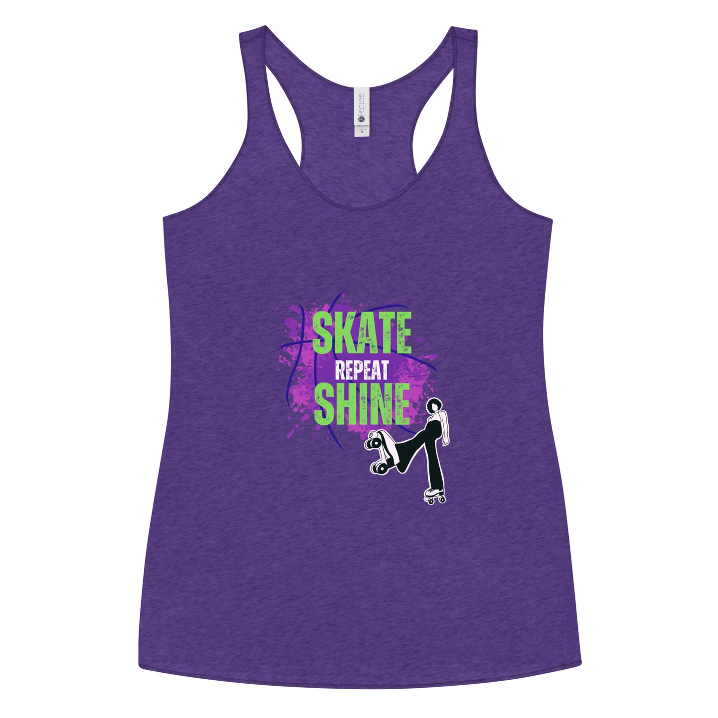 Skate Shine Repeat 'Skater' Women's Racerback Tank