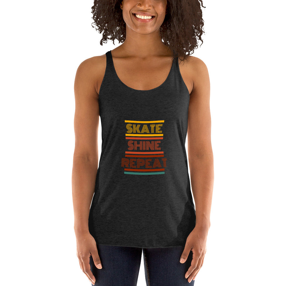 Skate Shine Repeat Women's Racerback Tank