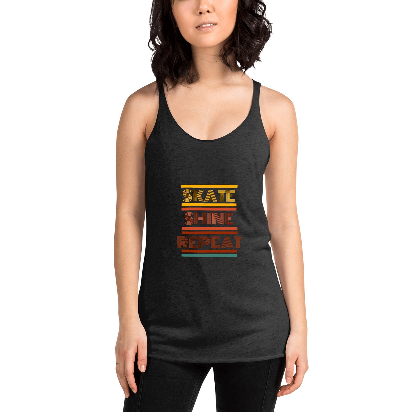 Skate Shine Repeat Women's Racerback Tank