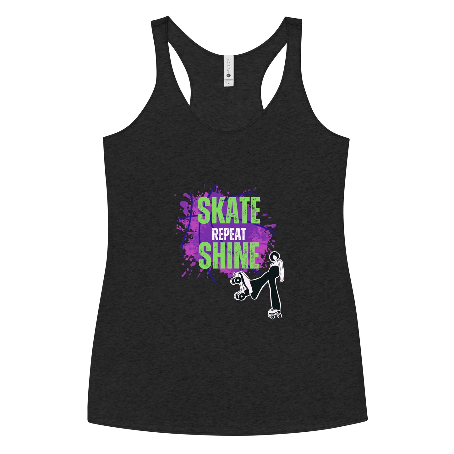 Skate Shine Repeat 'Skater' Women's Racerback Tank