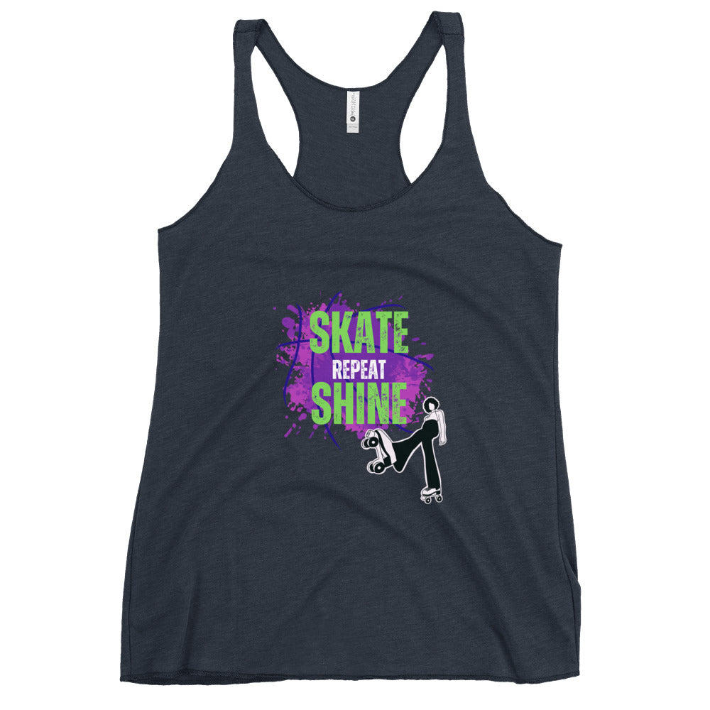 Skate Shine Repeat 'Skater' Women's Racerback Tank