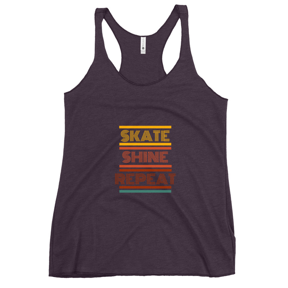 Skate Shine Repeat Women's Racerback Tank