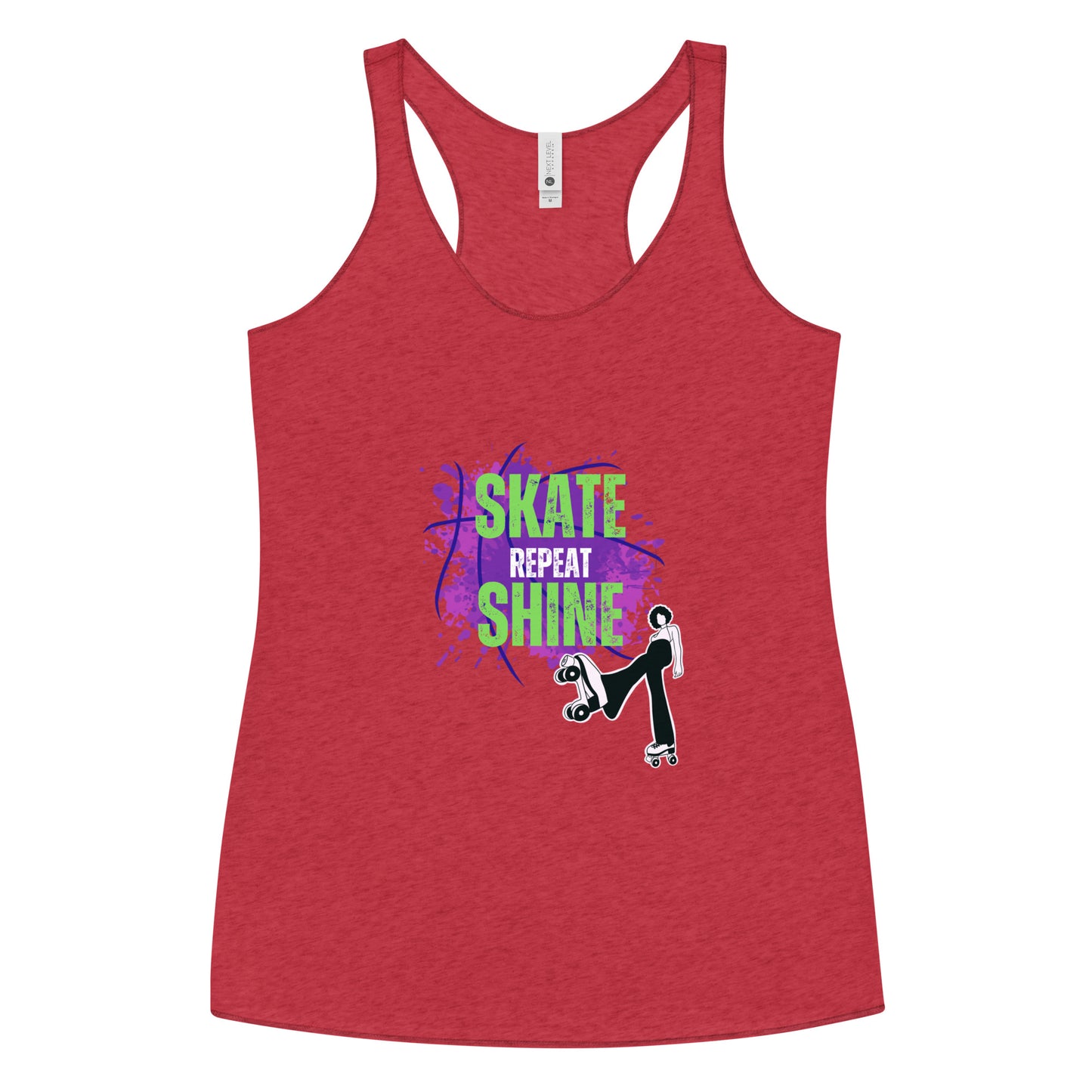 Skate Shine Repeat 'Skater' Women's Racerback Tank