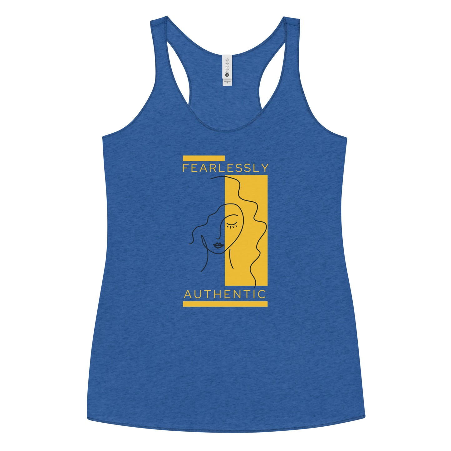 Fearlessly Authentic Women's Racerback Tank -Yellow