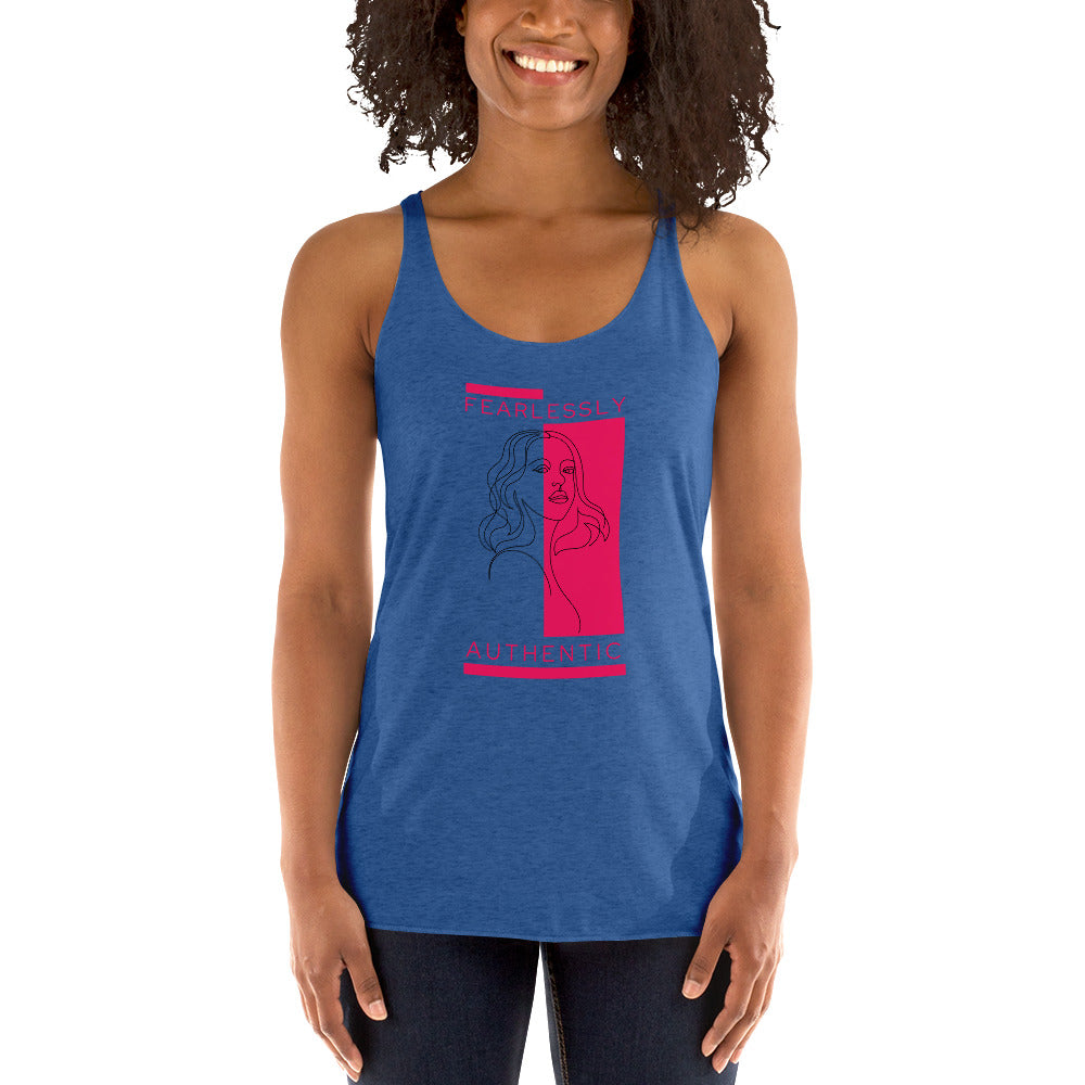 Fearlessly Authentic Women's Racerback Tank - Pink